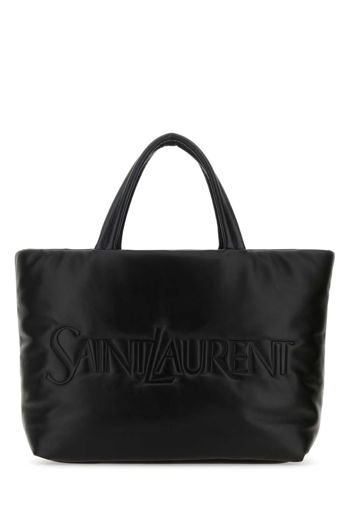 Saint Laurent Men Black Nappa Leather Saint Laurent Shopping Bag