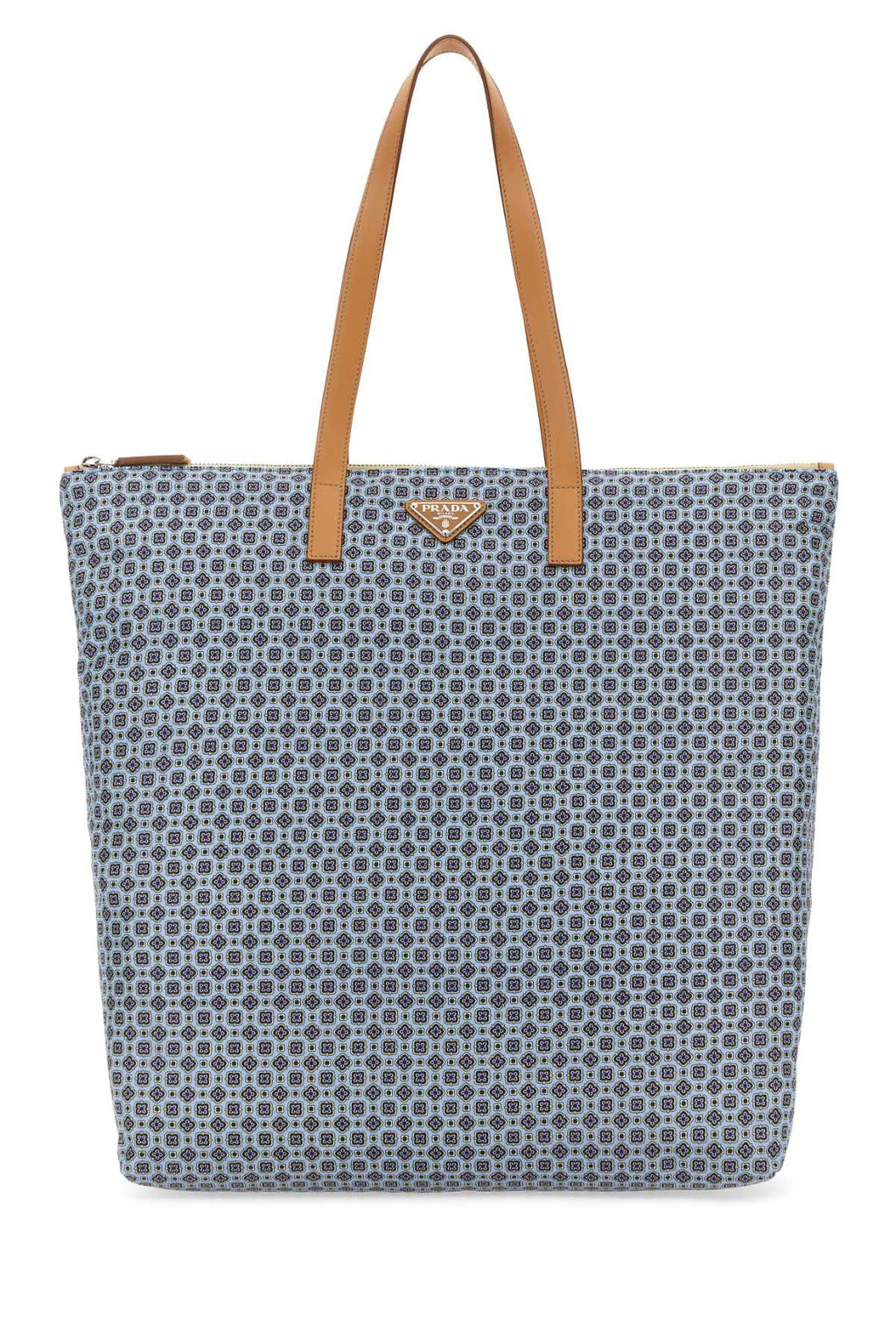 Prada Men Printed Re-Nylon Shopping Bag