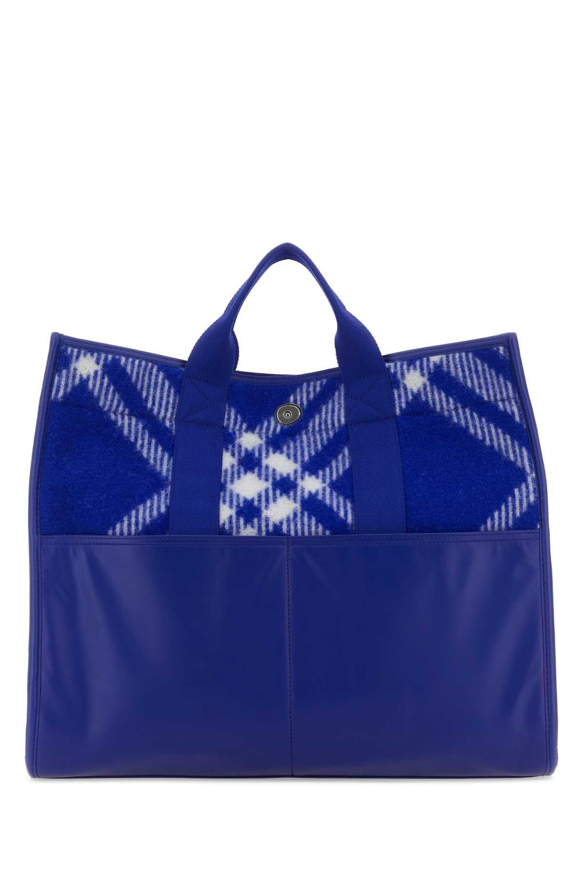 Burberry Men Embroidered Fabric Knight Shopping Bag