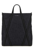 Alexander Mcqueen Men Black Nylon The Harness Shopping Bag