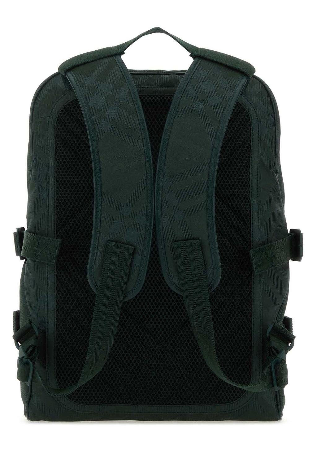 Burberry Men Bottle Green Nylon Blend Check Backpack