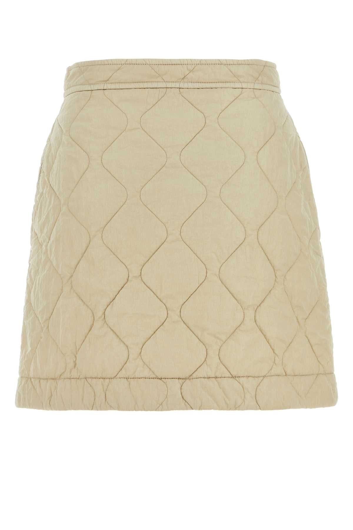 Burberry Women Sand Nylon Mini Skirt