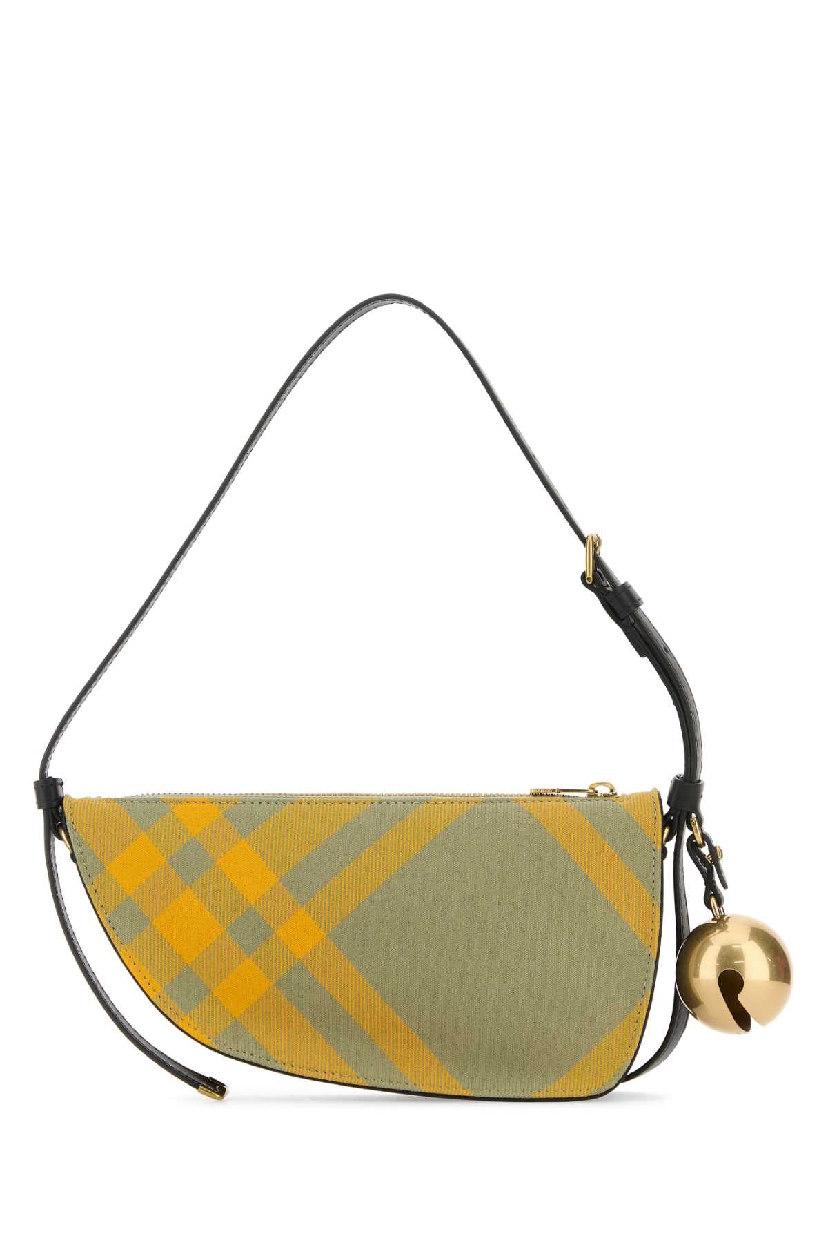 Burberry Women Embroidered Canvas Mini Shield Shoulder Bag