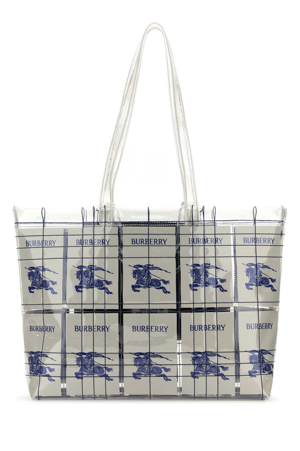 Burberry Men Embroidered Pvc Shopping Bag