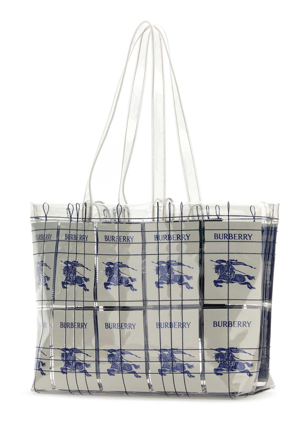 Burberry Men Embroidered Pvc Shopping Bag