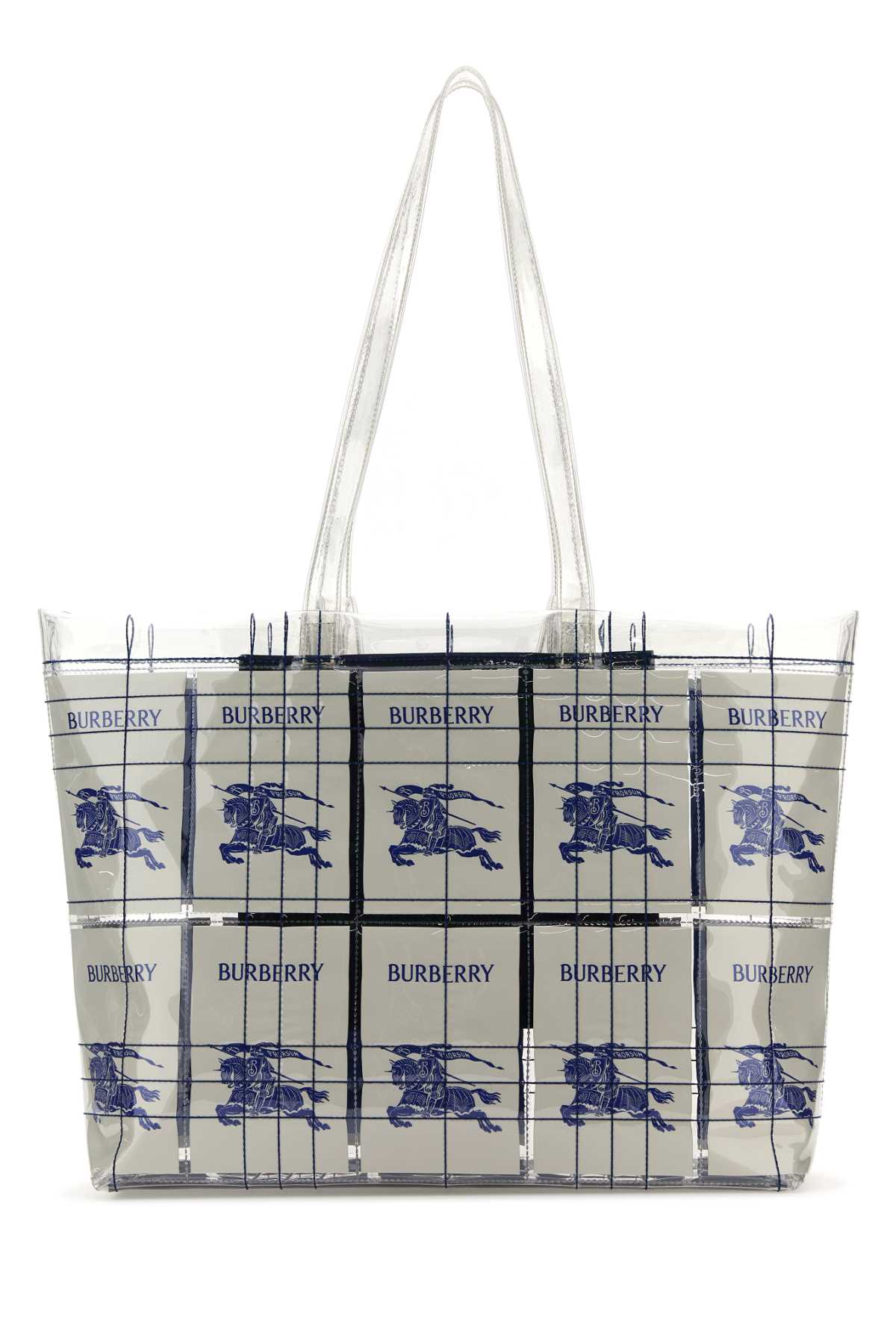Burberry Men Embroidered Pvc Shopping Bag