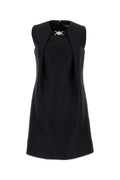 Versace Women Black Twill Mini Dress