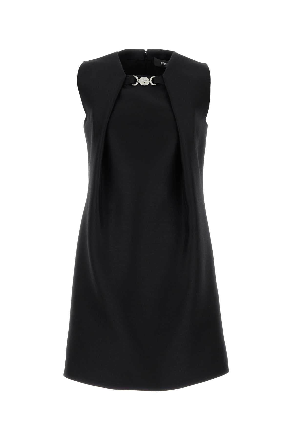 Versace Women Black Twill Mini Dress