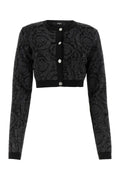 Versace Women Embroidered Stretch Viscose Blend Cardigan