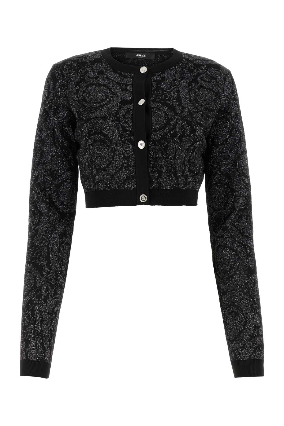 Versace Women Embroidered Stretch Viscose Blend Cardigan