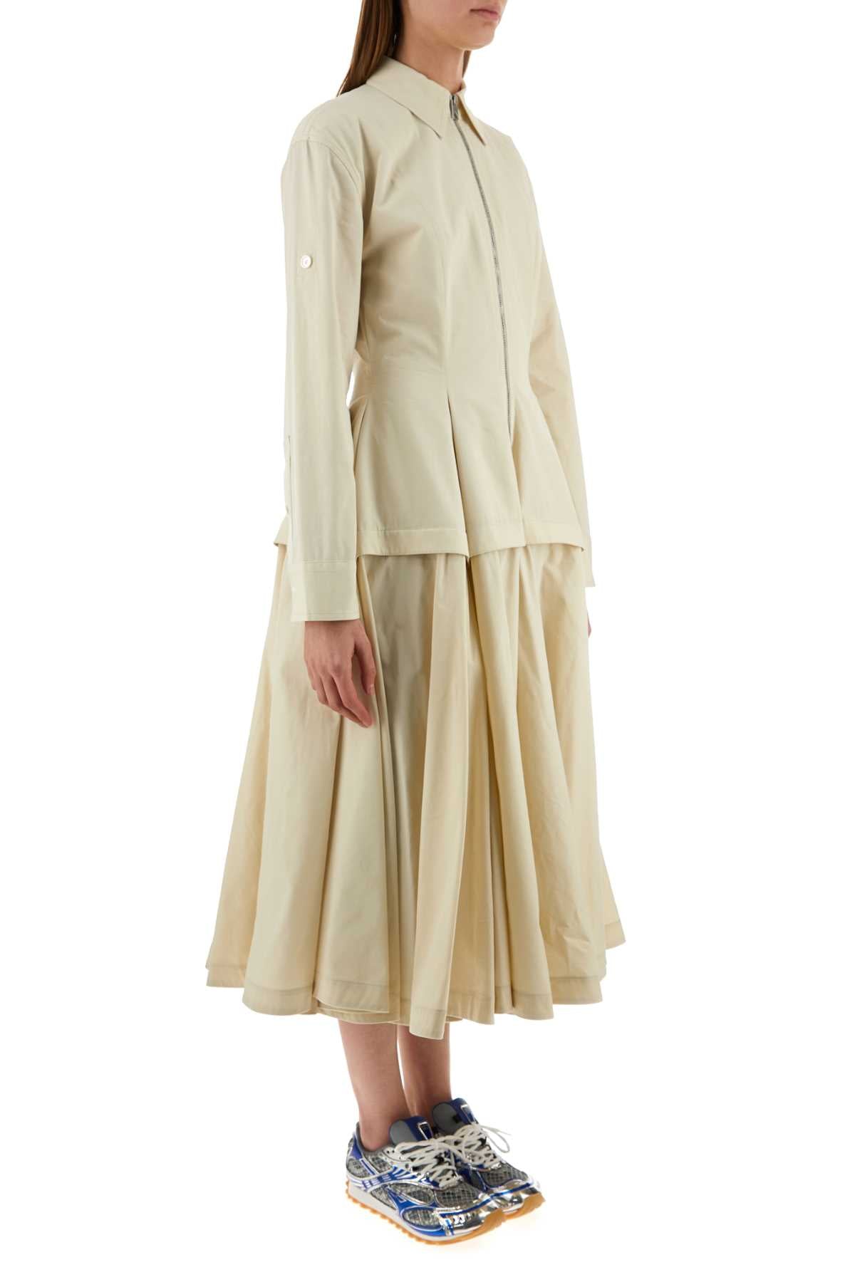 Bottega Veneta Women Sand Cotton Blend Shirt Dress