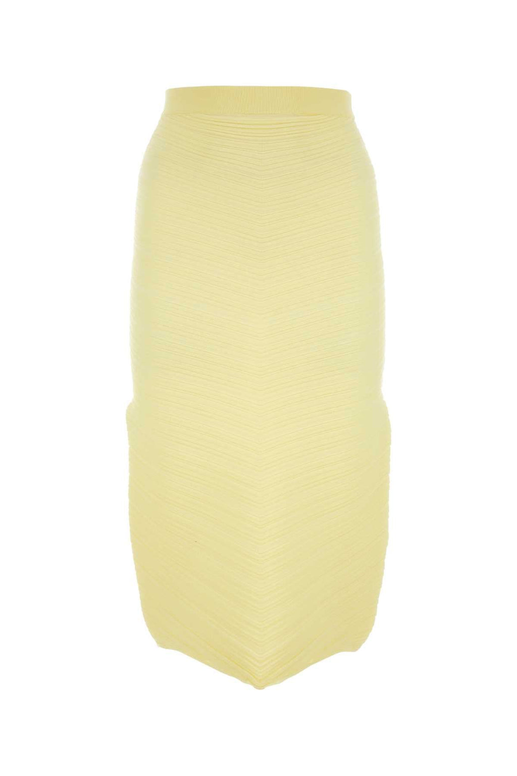 Bottega Veneta Women Yellow Stretch Cotton Blend Skirt