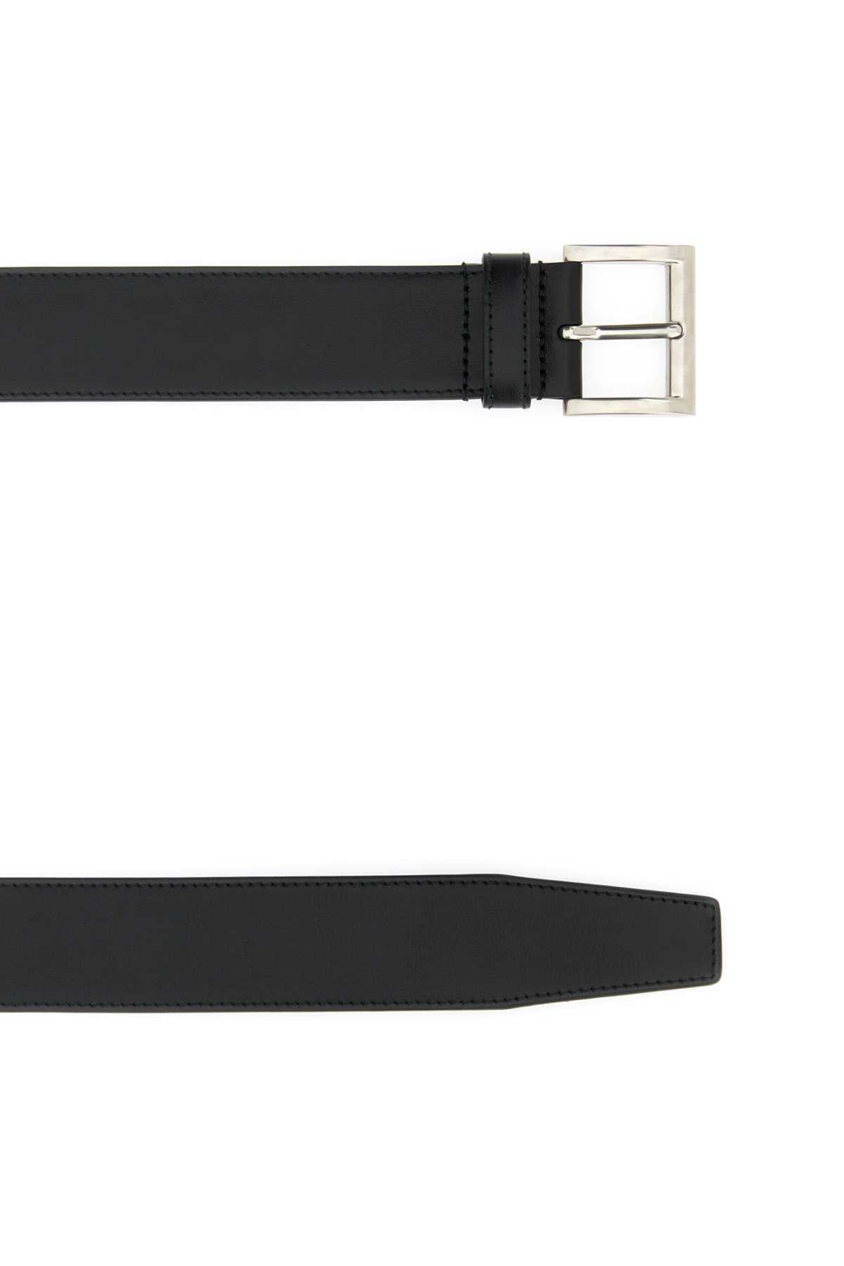 Prada Women Black Leather Belt