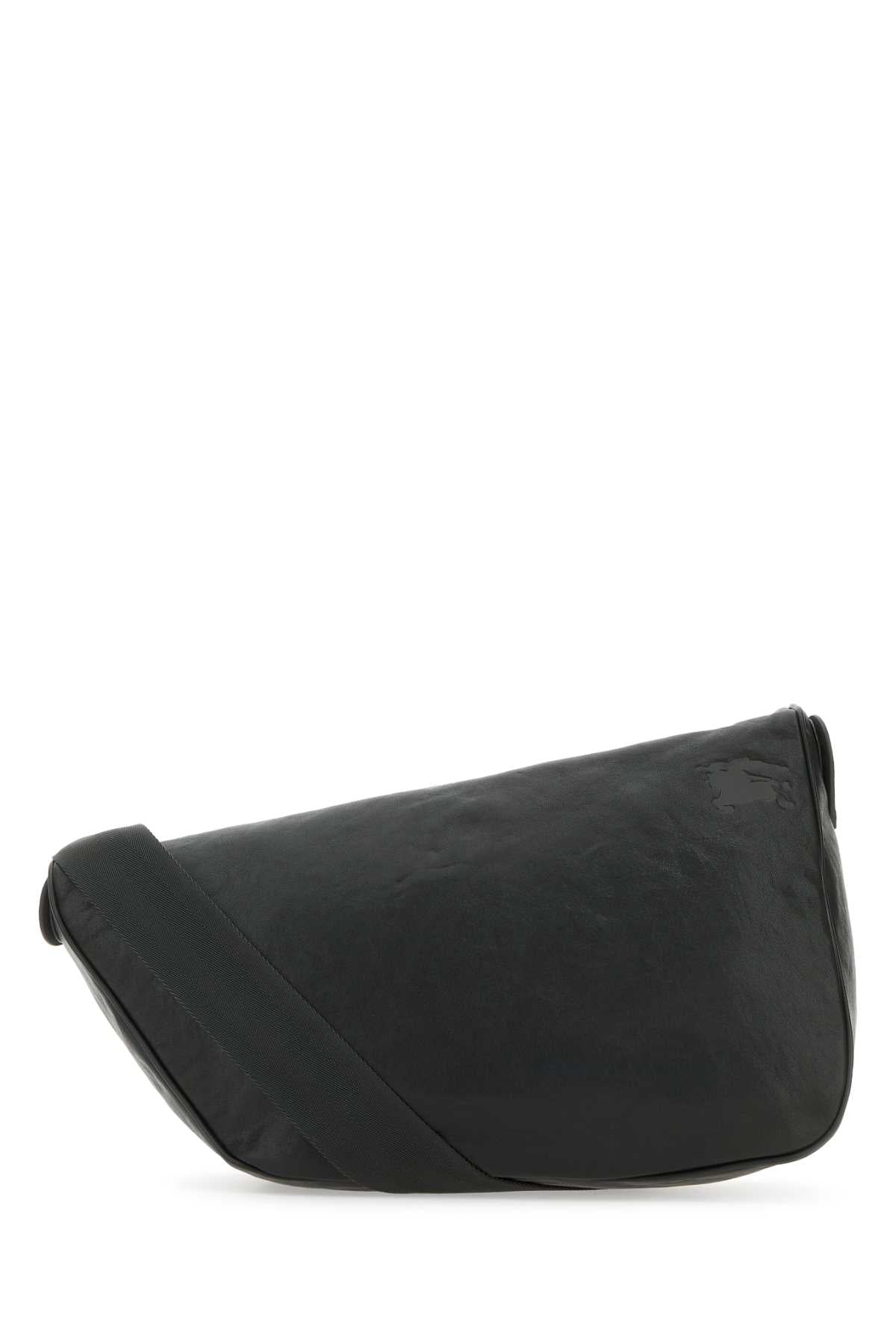Burberry Men Slate Leather Large Shield Crossbody Bag