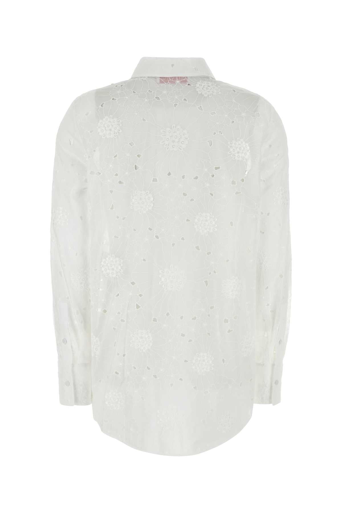 Valentino Garavani Women White Cotton Shirt