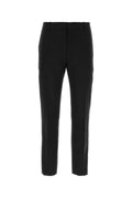 Alexander Mcqueen Men Black Gabardine Pant