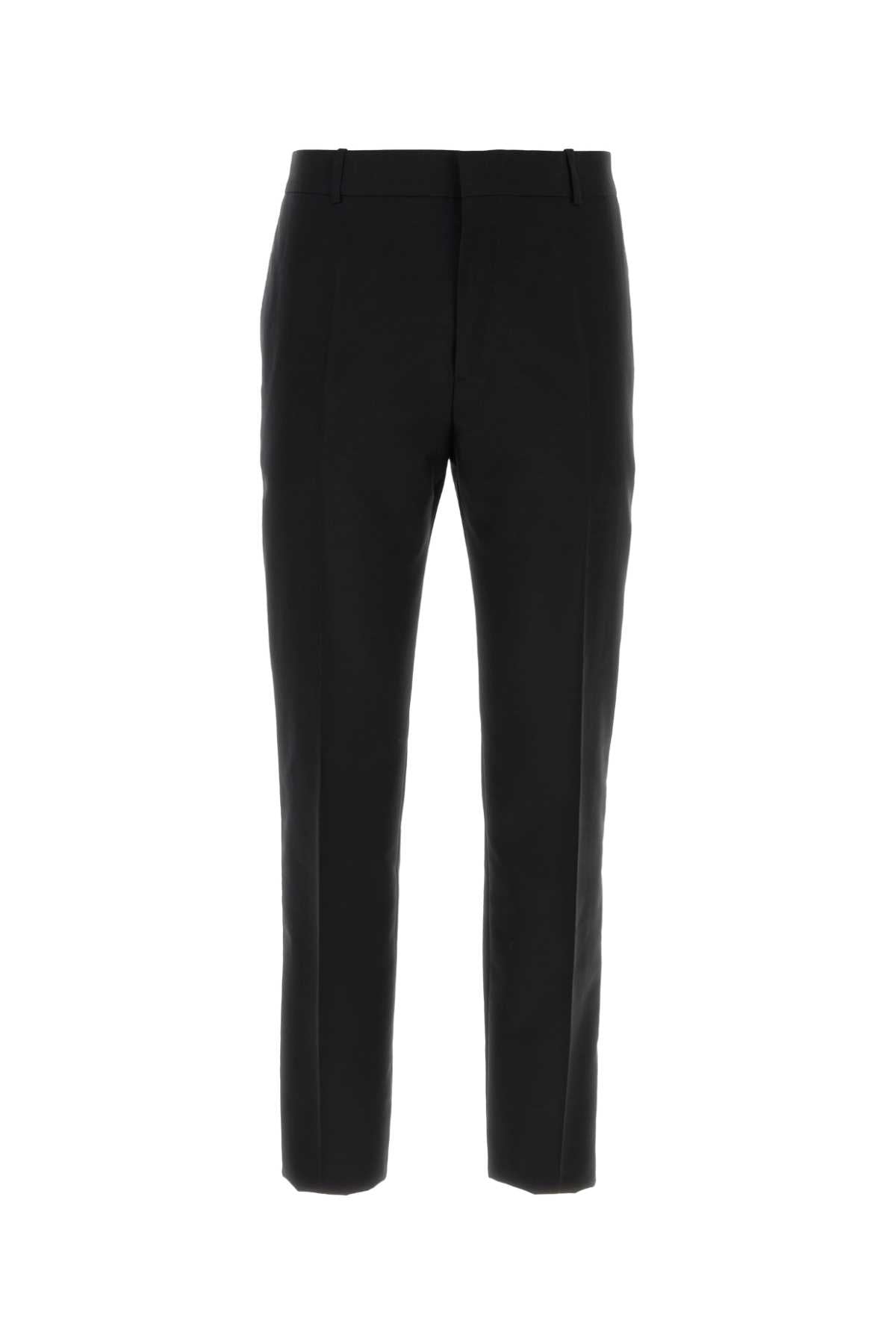 Alexander Mcqueen Men Black Gabardine Pant
