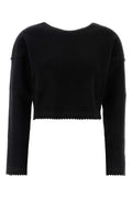 Max Mara Women Black Wool Blend Crespo Sweater