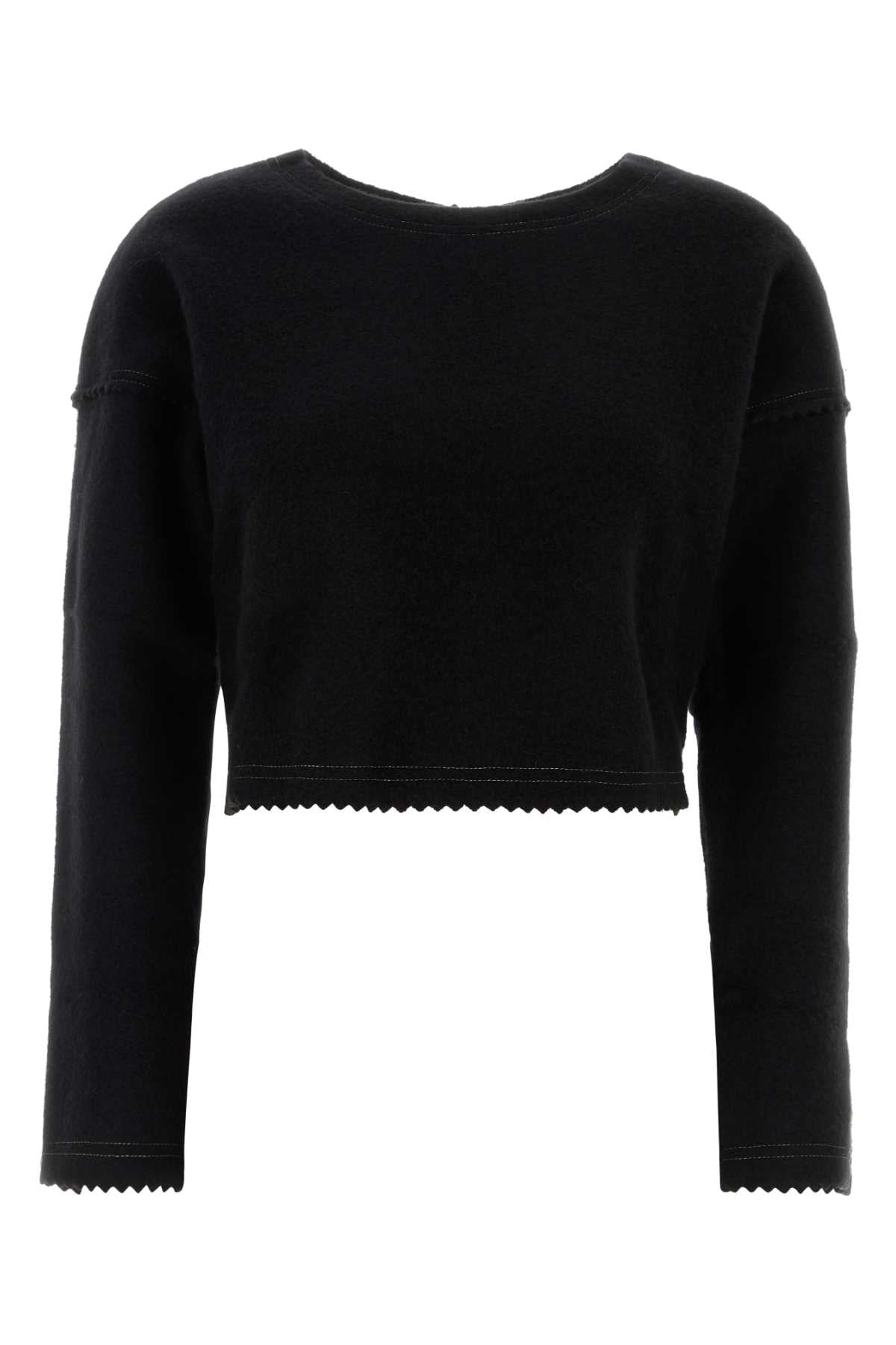 Max Mara Women Black Wool Blend Crespo Sweater