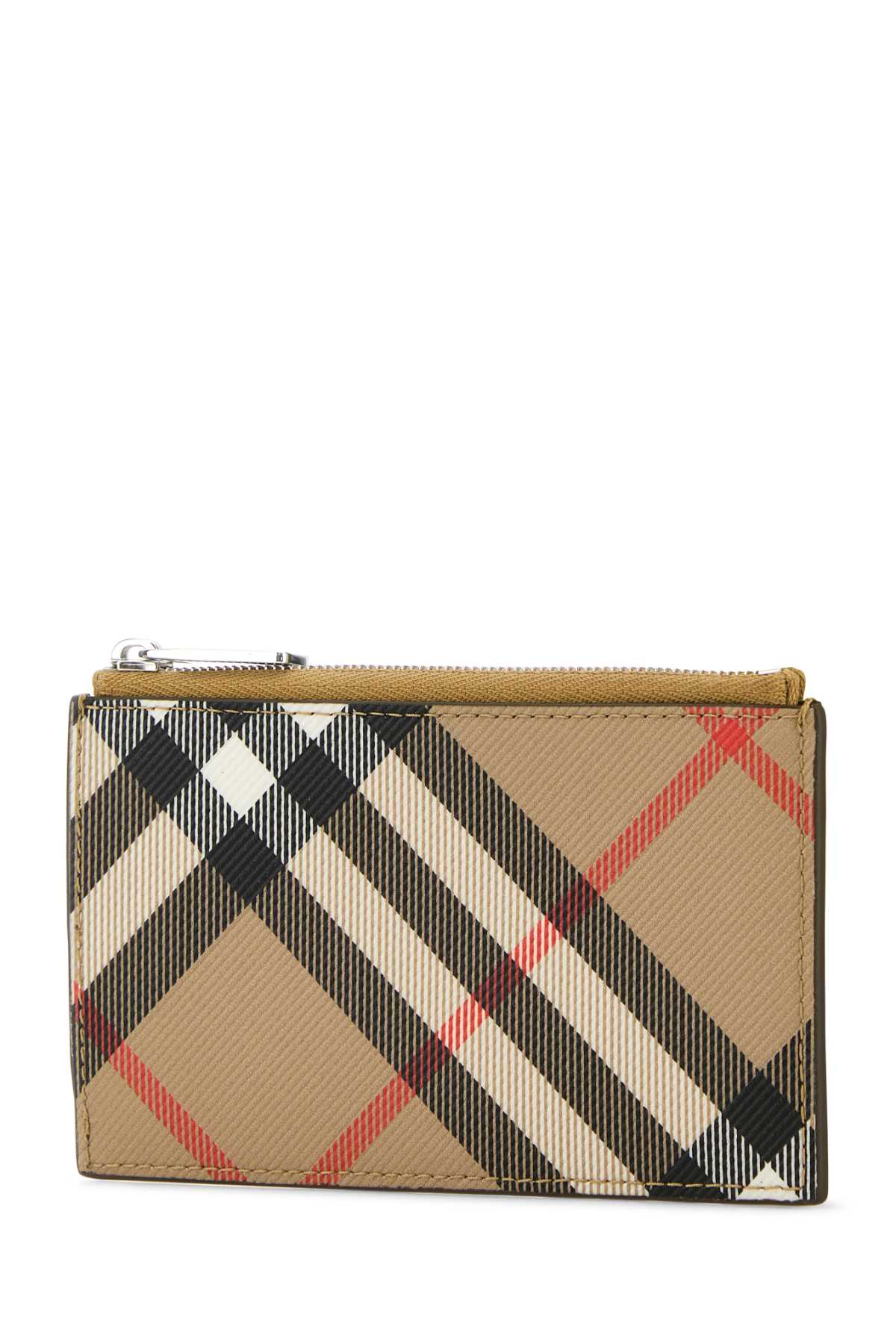 Burberry Men Printed Canvas Check Card Holder