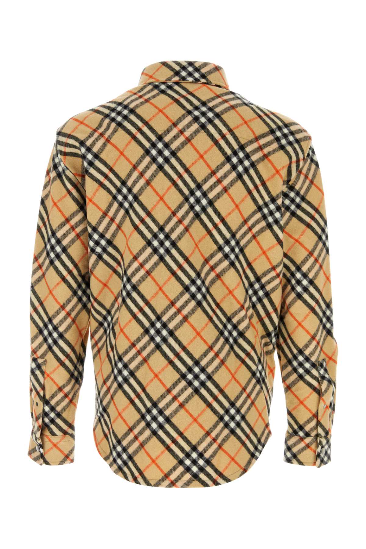 Burberry Men Embroidered Flannel Shirt