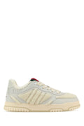 Gucci Women White Leather And Teddy Re-Web Sneakers