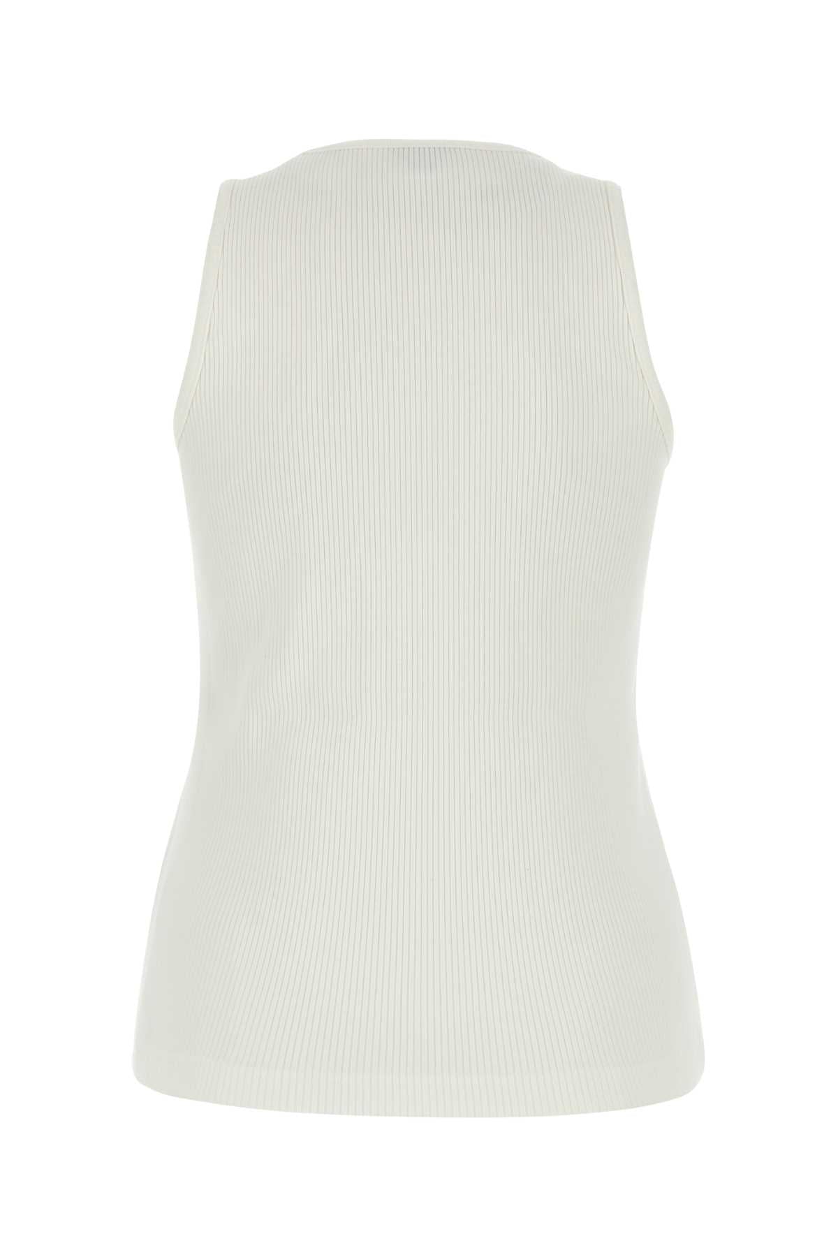 Bottega Veneta Women White Stretch Cotton Tank Top