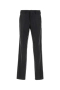 Fendi Men Dark Grey Stretch Cashmere Pant