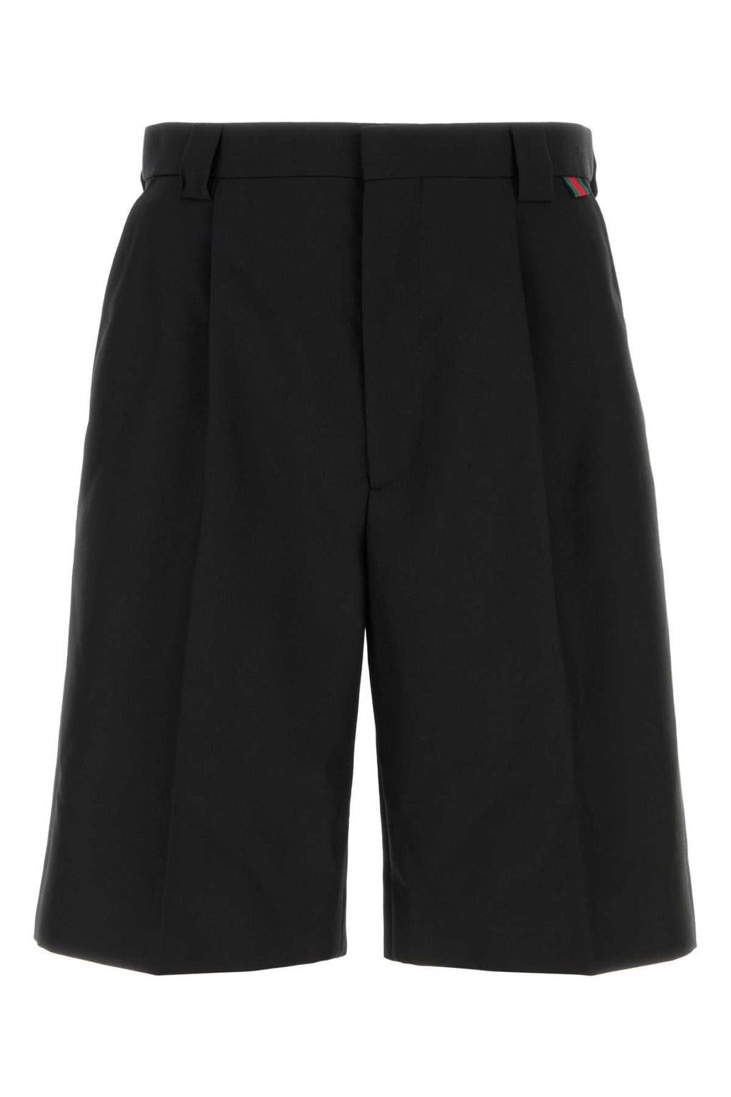 Gucci Men Black Twill Bermuda Shorts