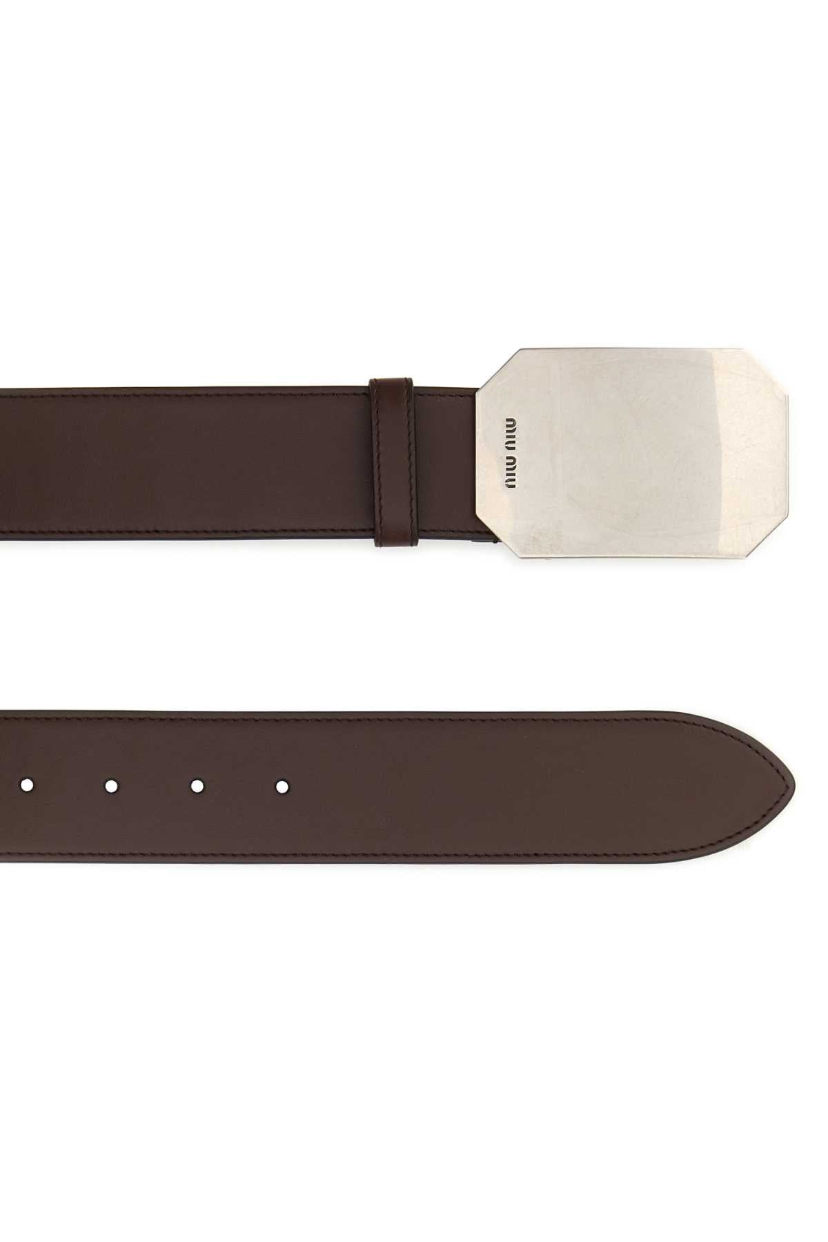 Miu Miu Women Brown Leather Belt