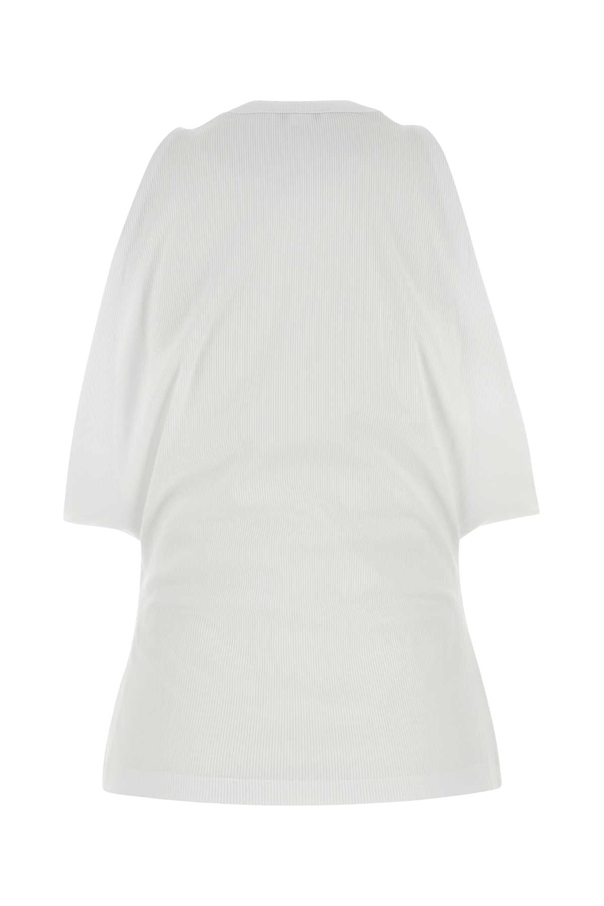 Alexander Mcqueen Women White Stretch Cotton Top