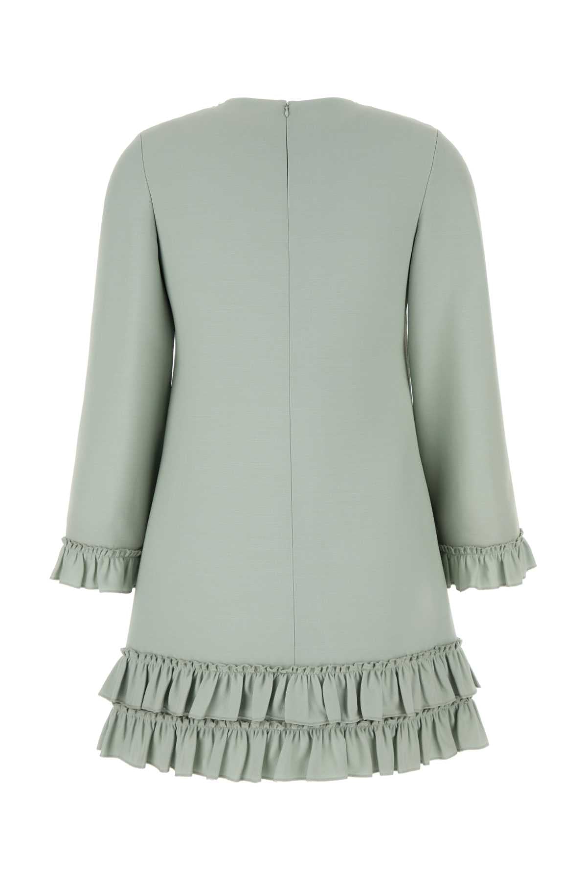Valentino Garavani Women Mint Green Wool Blend Mini Dress