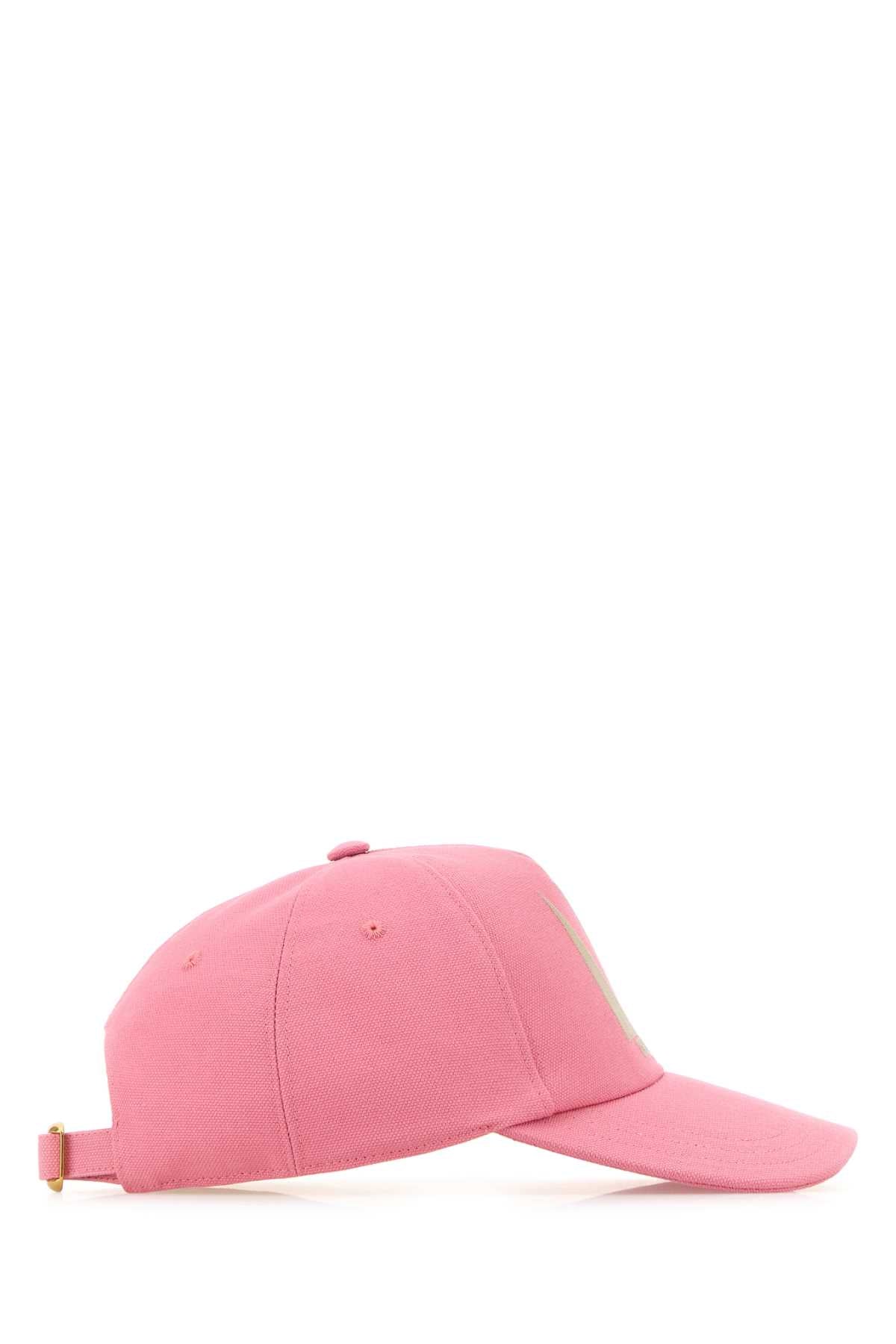 Valentino Garavani Women Pink Cotton Baseball Cap