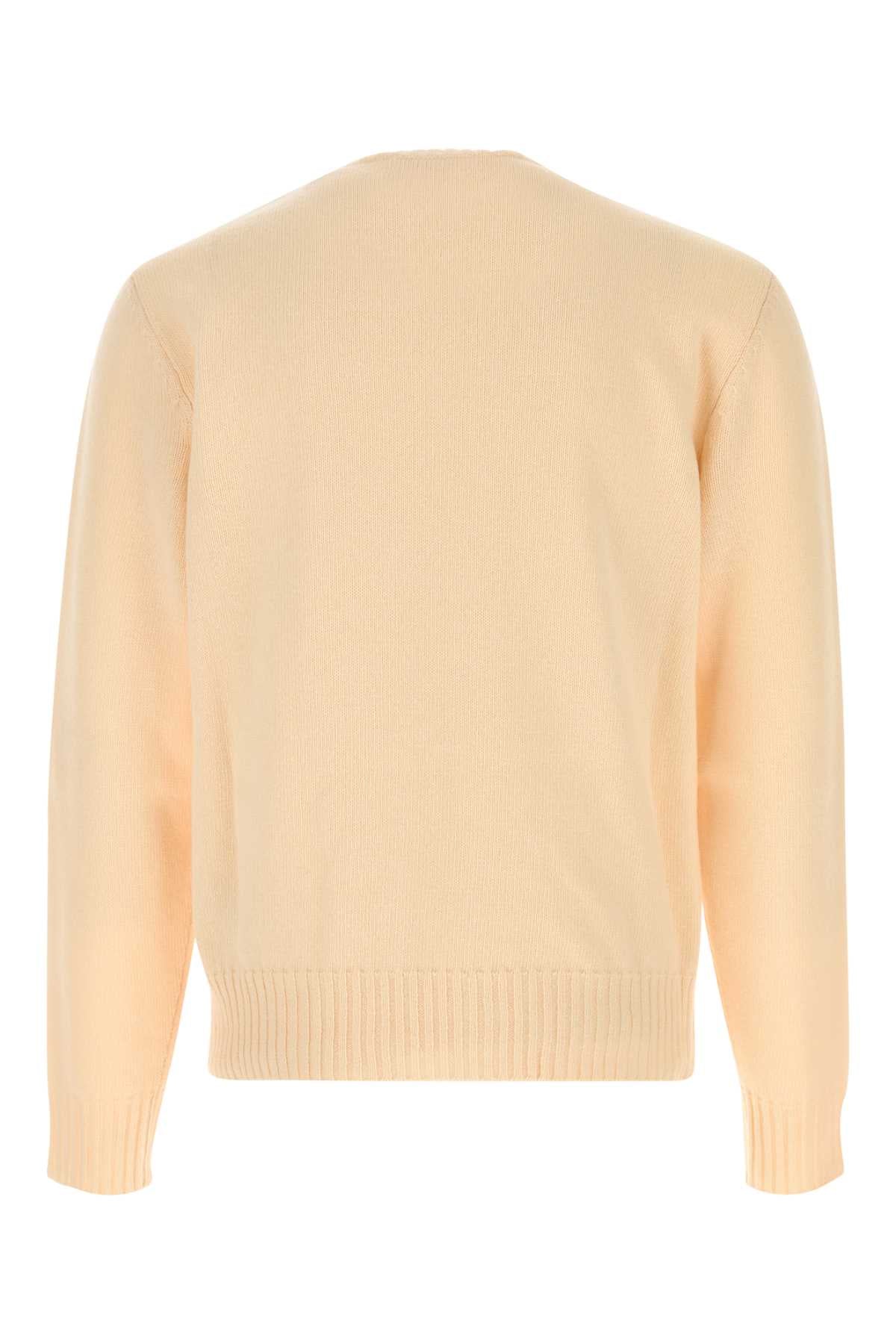 Valentino Garavani Men Cream Wool Sweater