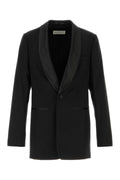Dries Van Noten Men Black Wool Blend Bartux Blazer
