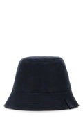 Loewe Men Loewe Men Navy Blue Canvas Reversibile Bucket Hat
