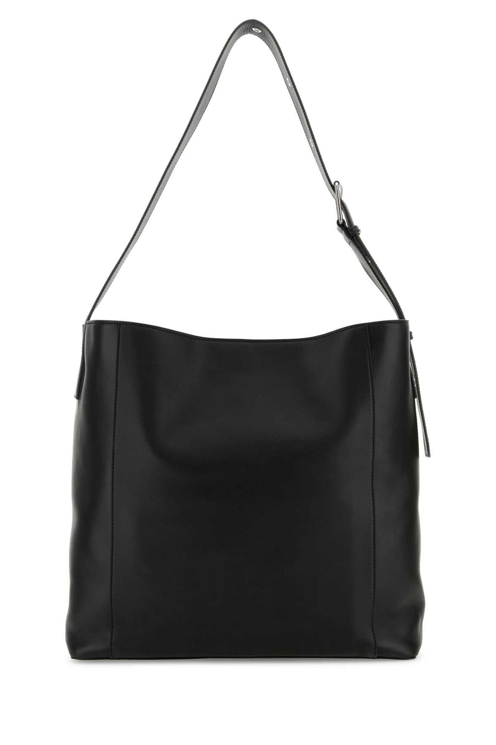 Alexander Mcqueen Men Black Leather Pendant Shopping Bag
