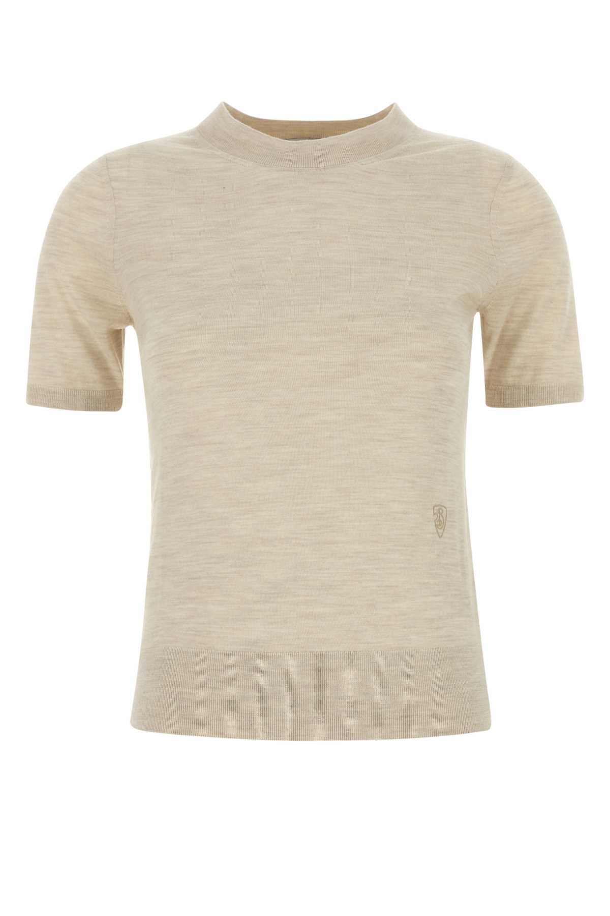 Burberry Women Sand Wool T-Shirt