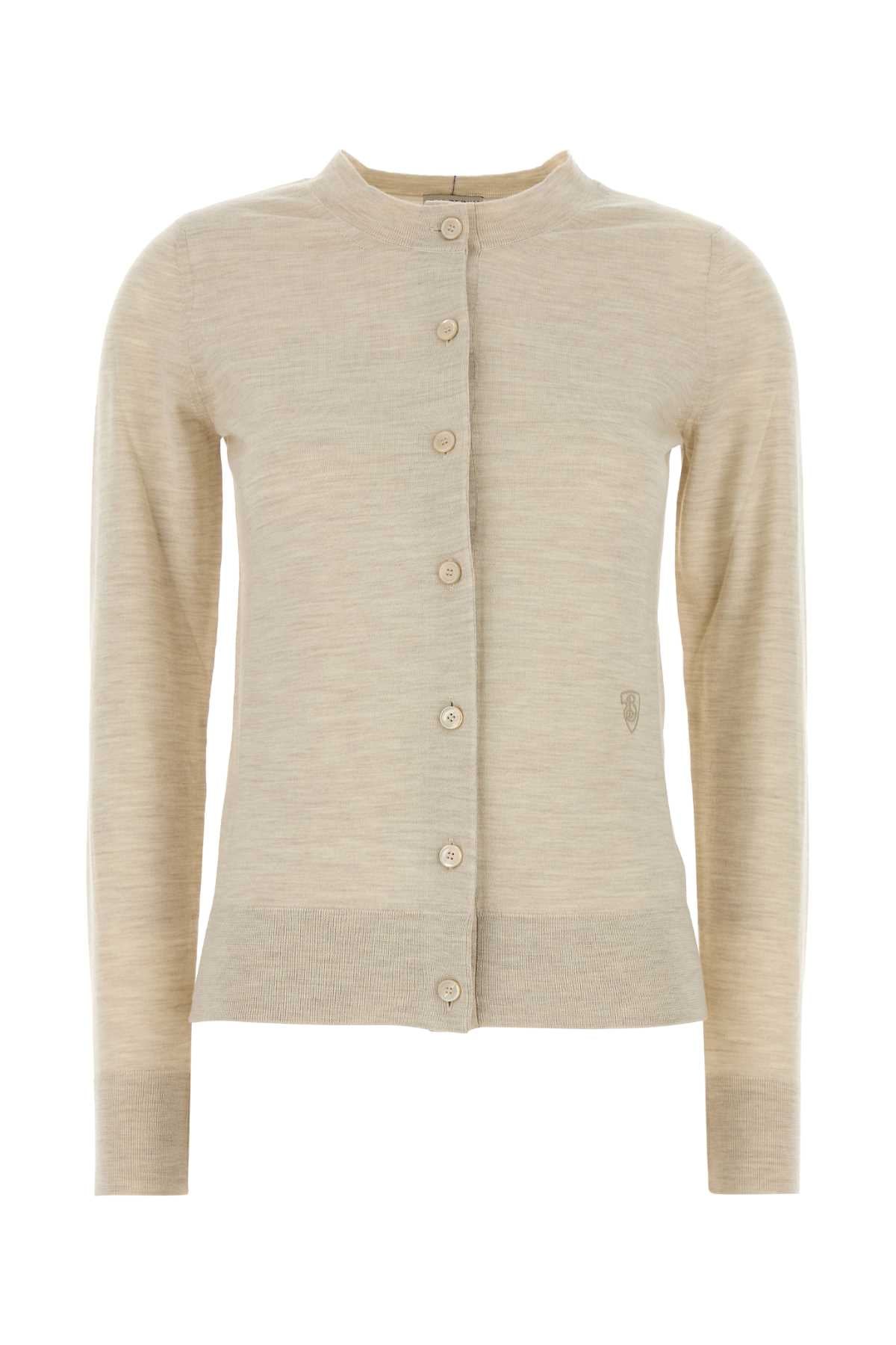 Burberry Women Sand Wool Cardigan