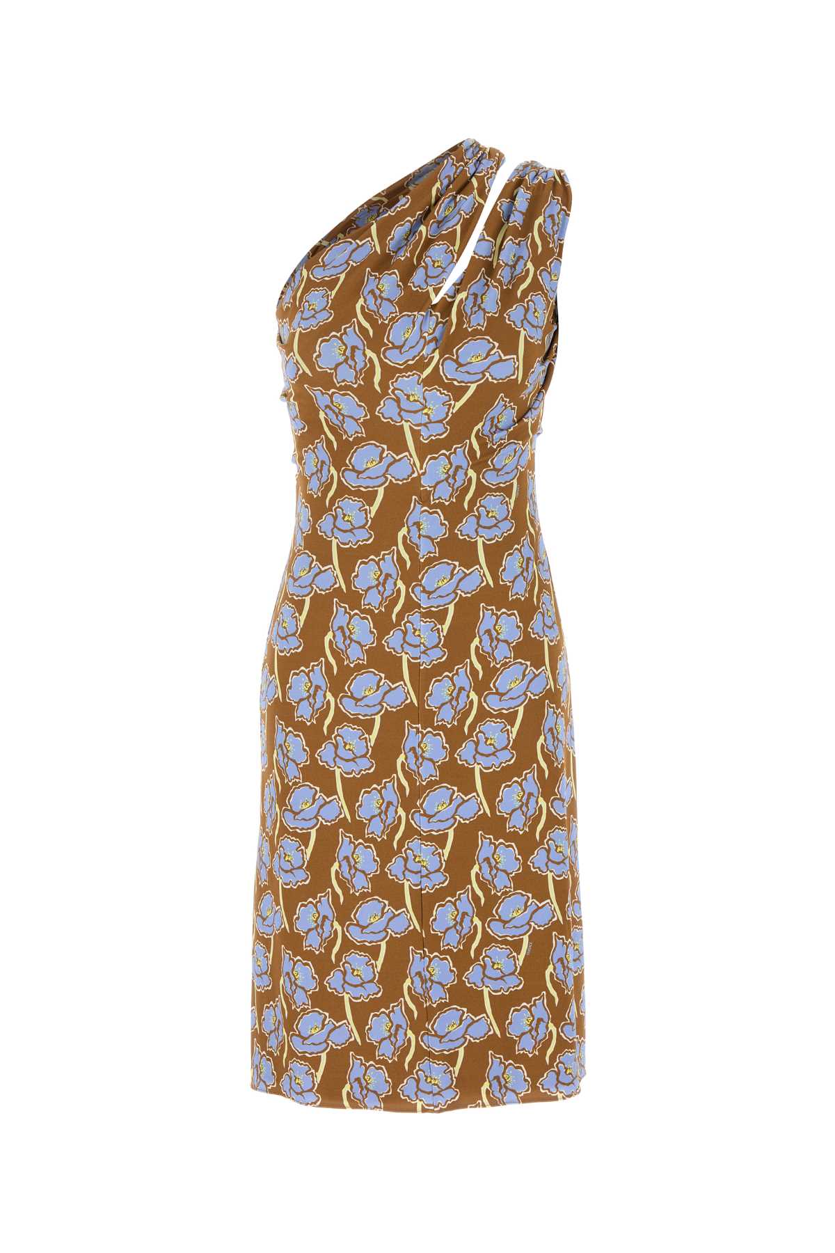 Versace Women Printed Stretch Crepe One-Shoulder Dress