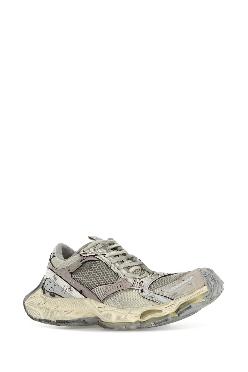 Balenciaga Women Multicolor Synthetic Leather And Mesh Stapler Sneakers