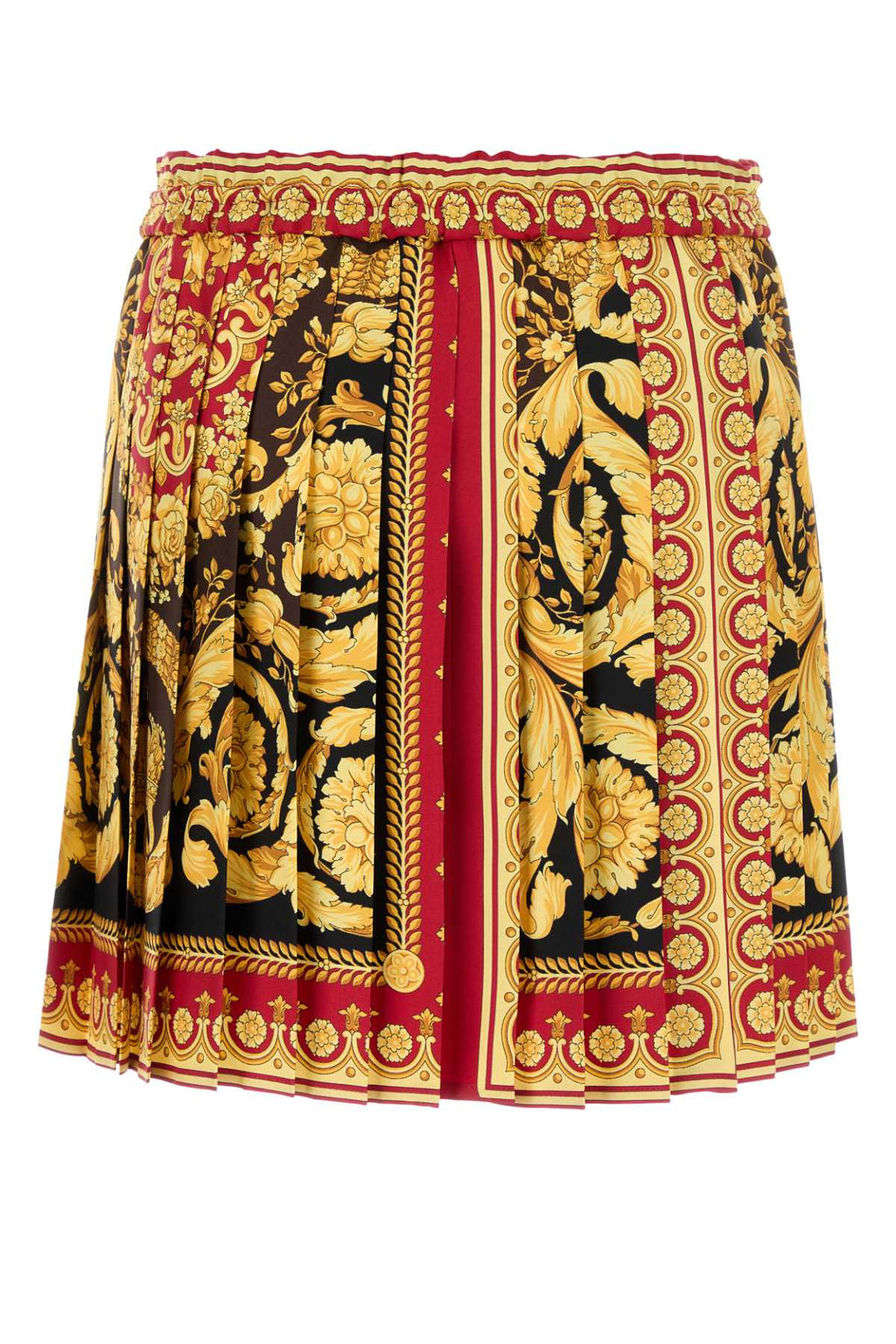Versace Women Printed Silk Mini Skirt