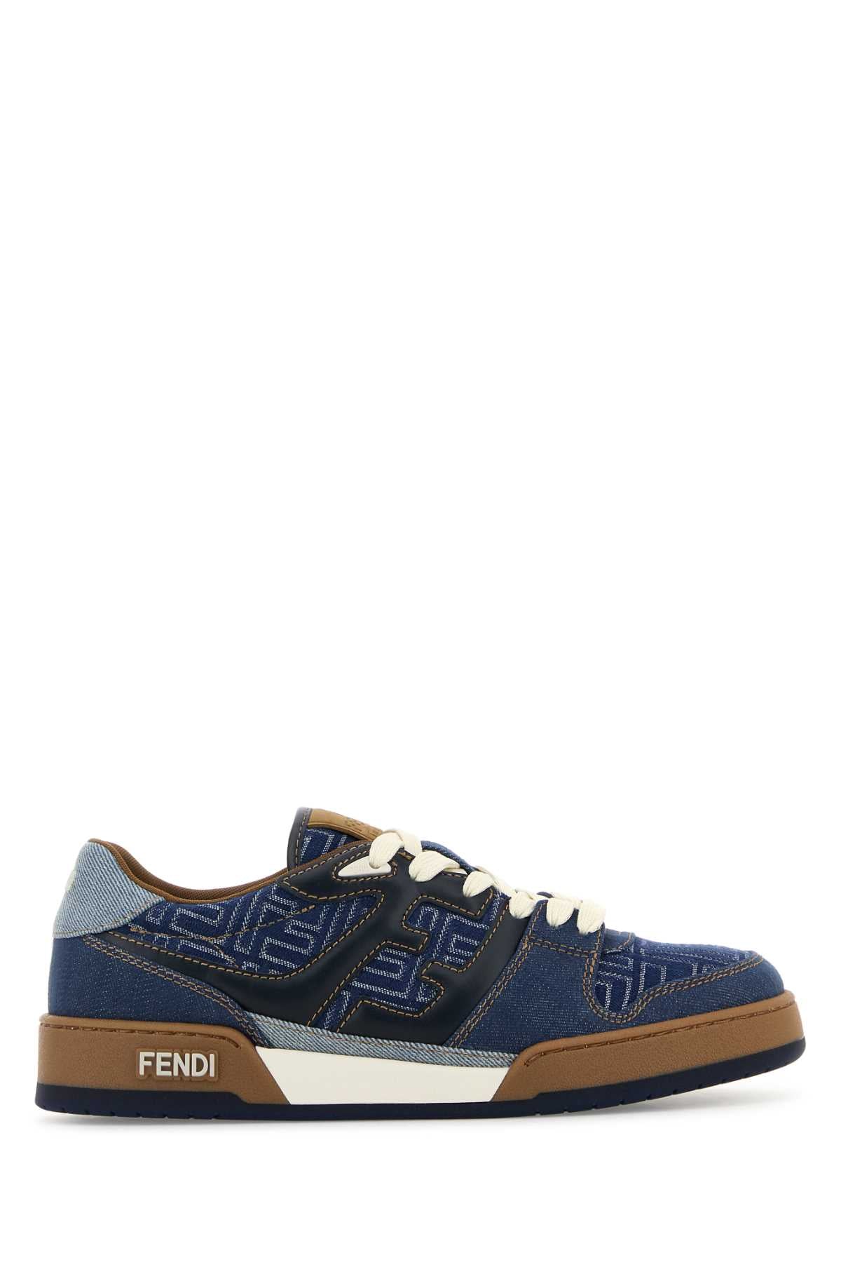 Fendi Men Denim Fendi Match Sneakers