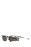 Balenciaga Women Light Blue Acetate Turbo Rectangle Sunglasses