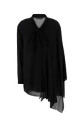 Balenciaga Women Black Georgette Blouse