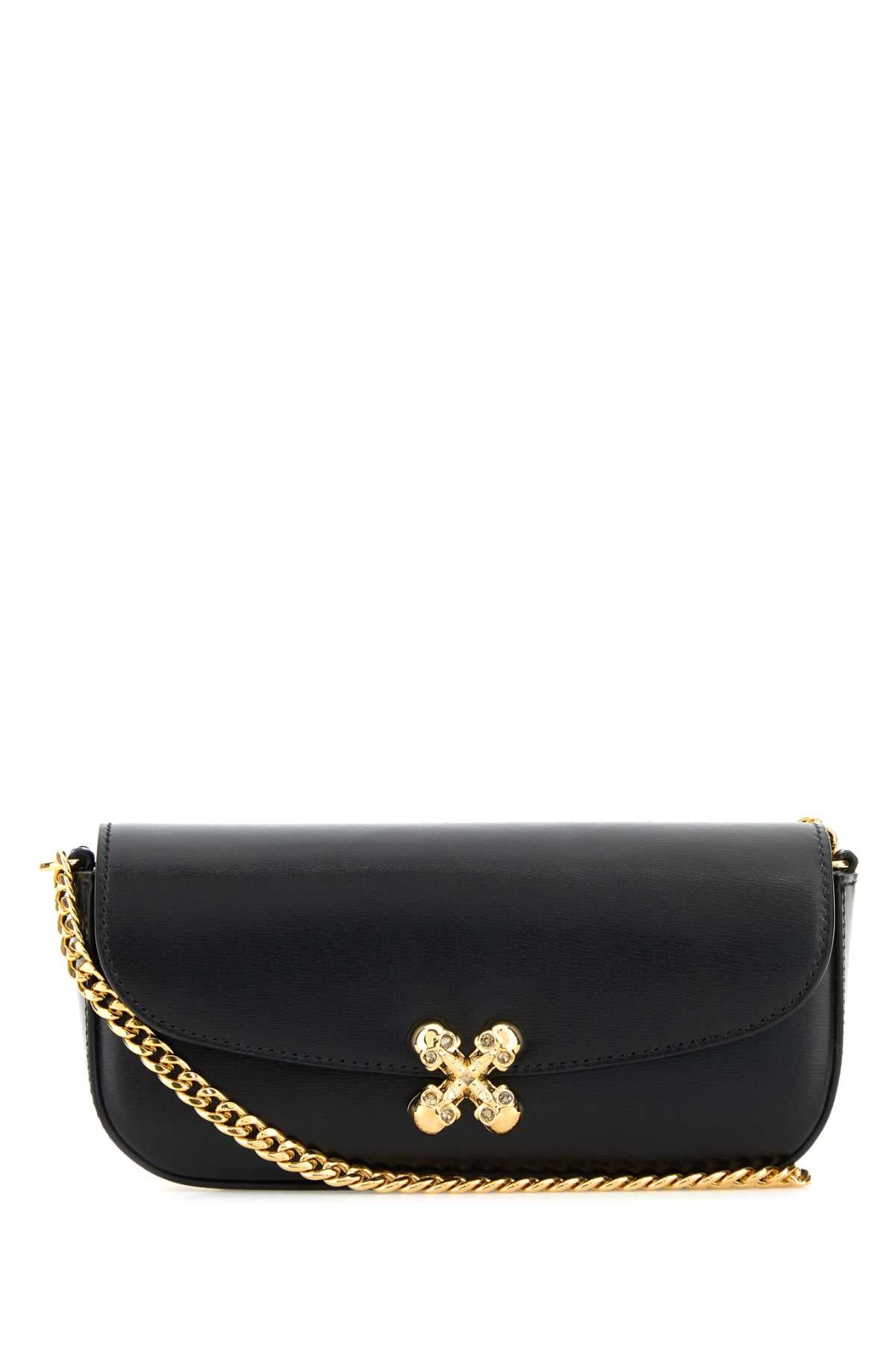 Alexander Mcqueen Women Black Healthier Small Skull Flower Crossbody Bag
