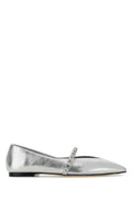 Alexander Mcqueen Women Silver Leather Ballerinas