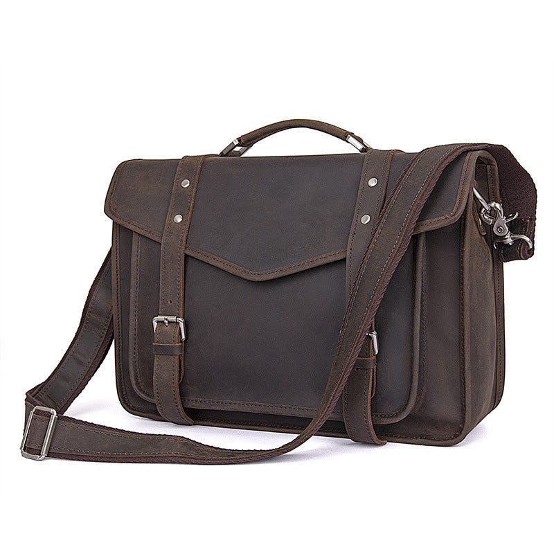 Mens Leather Crossbody Bag Leather Briefcase For Men Best Messenger Bags