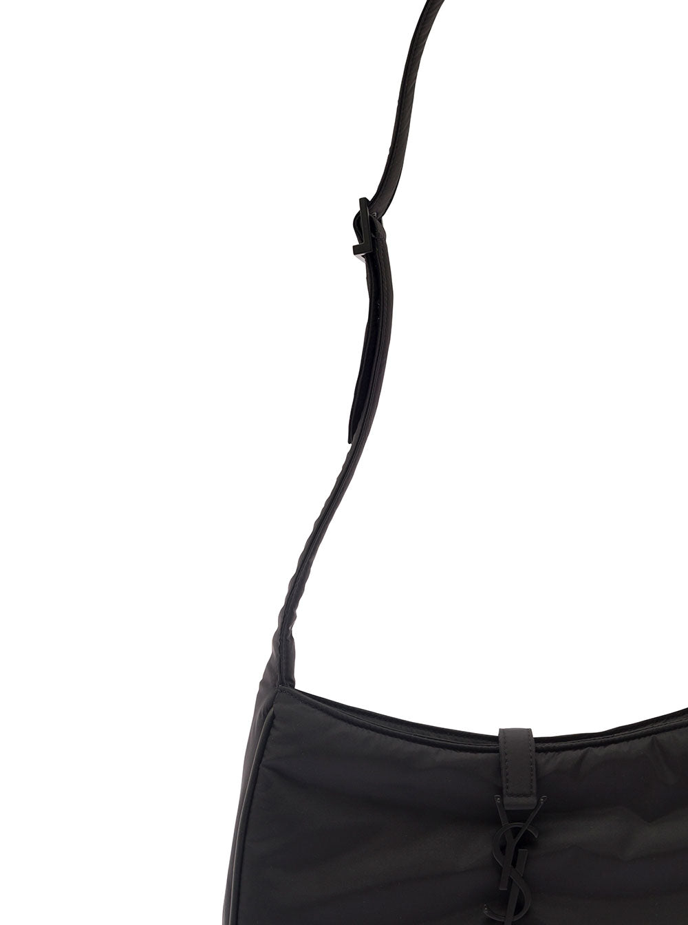 Saint Laurent Men 'Le 5 À 7' Black Shoulder Bag With Cassandre Fastening In Recycled Nylon Man