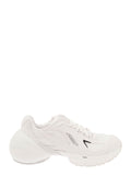 Givenchy Men 'Tk-Mx' White Low Top Sneakers With Side Logo Print In Mesh And Faux Leather Man